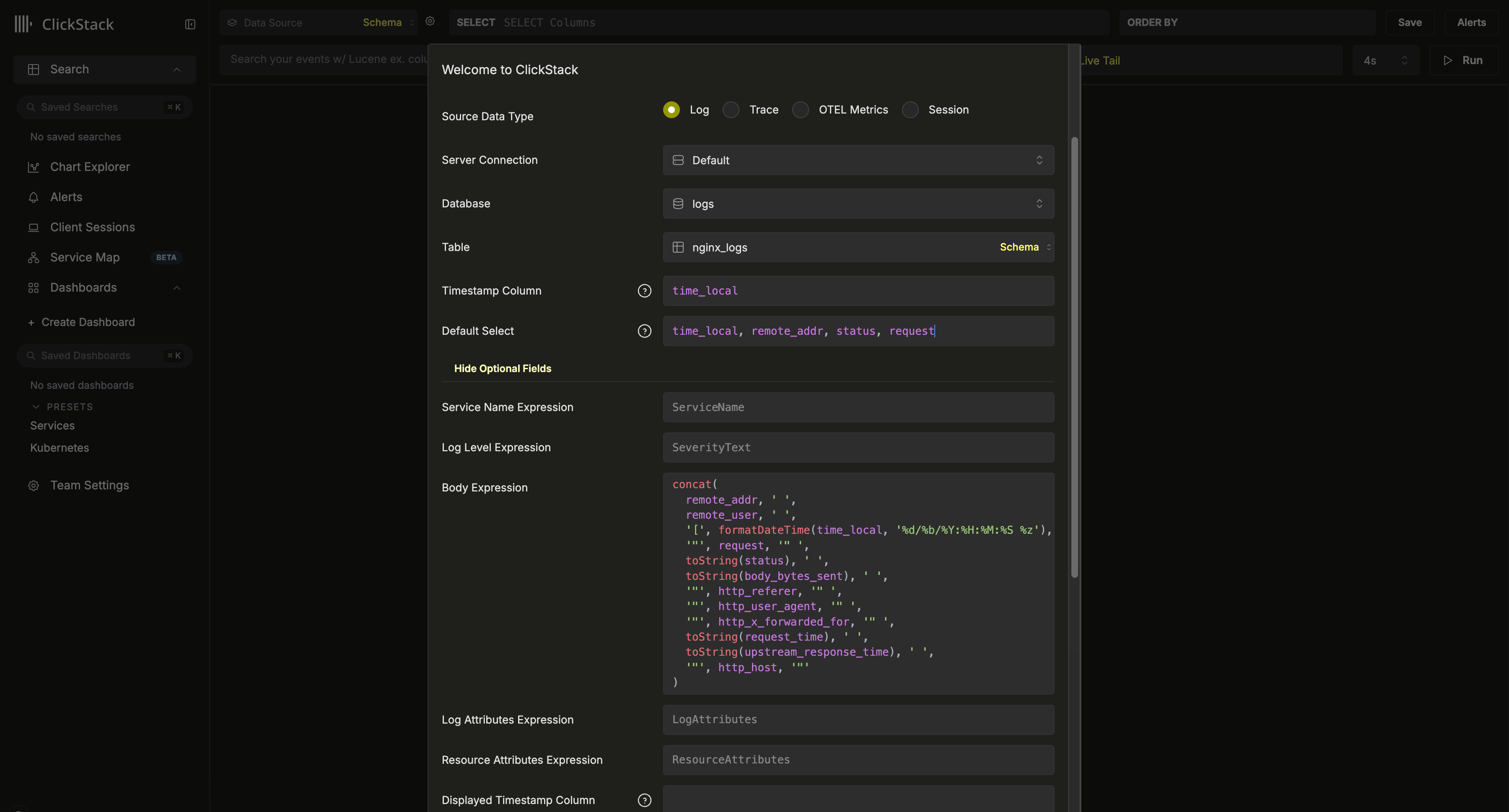 Create datasource - vector